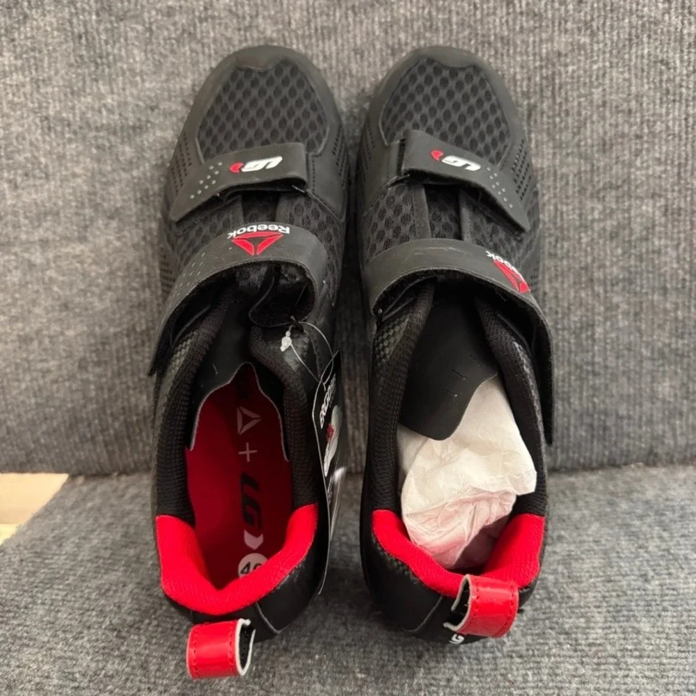NWT Reebok x Louis Garneau Ergo Air Cycling Shoes Black Red Road Bike Mens 13